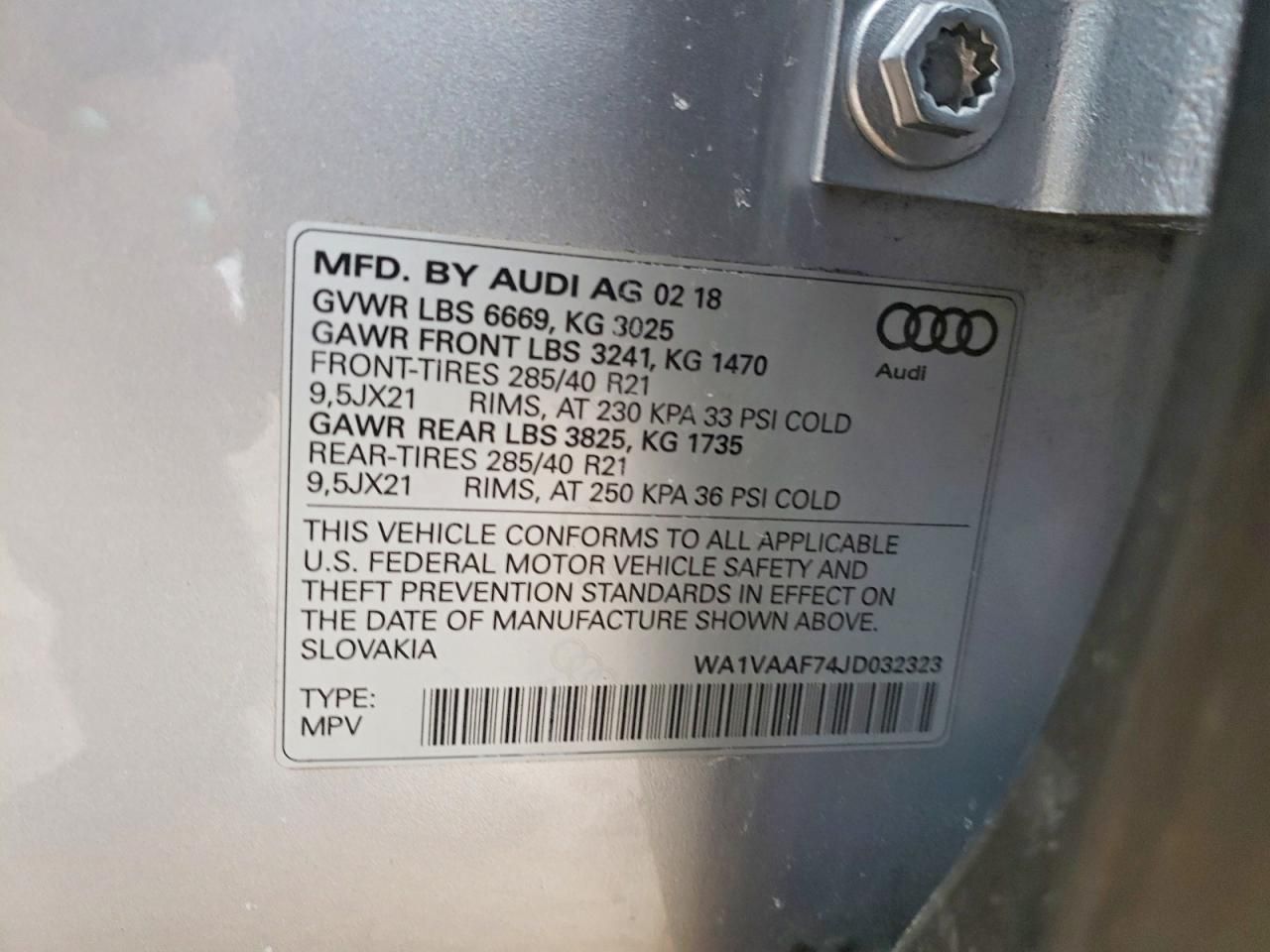 2018 Audi Q7 Prestige