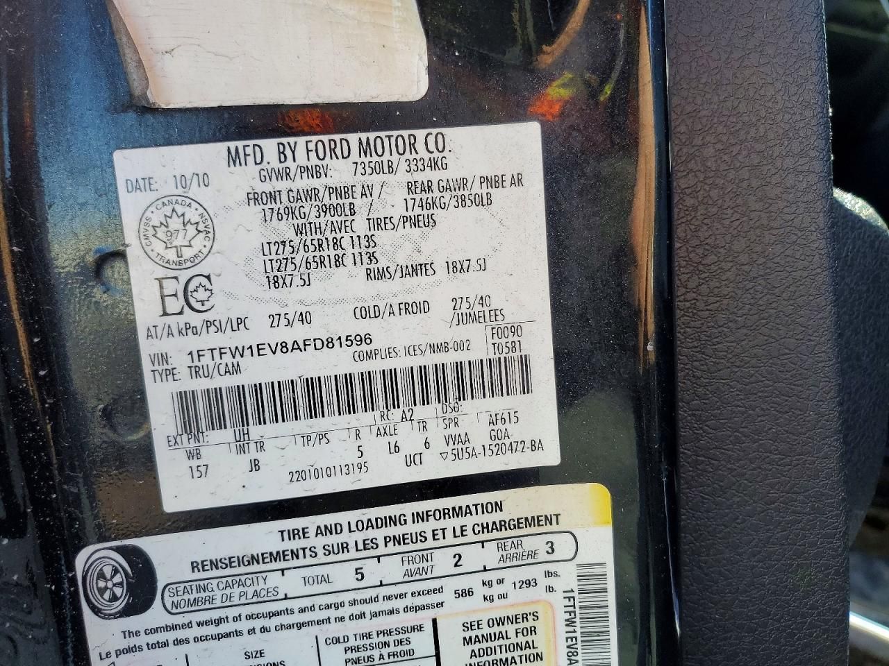 2010 Ford F150 Supercrew