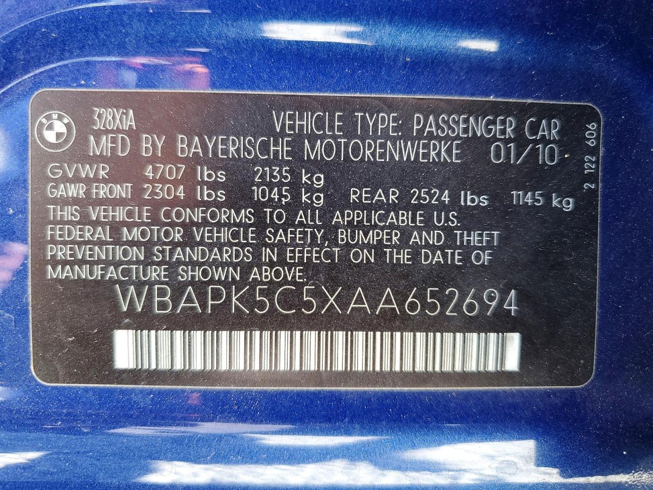 2010 BMW 328 xi Sulev