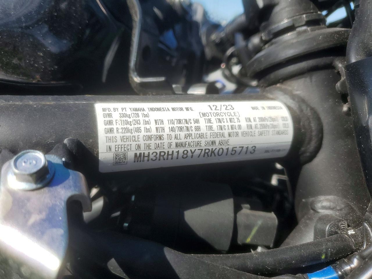 2024 Yamaha YZFR3 A