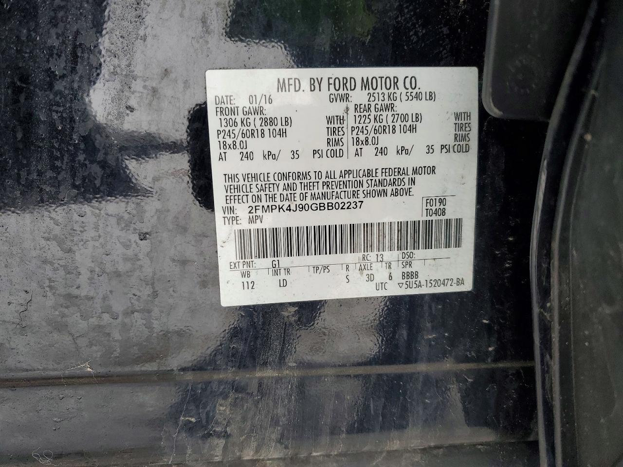 2016 Ford Edge sel