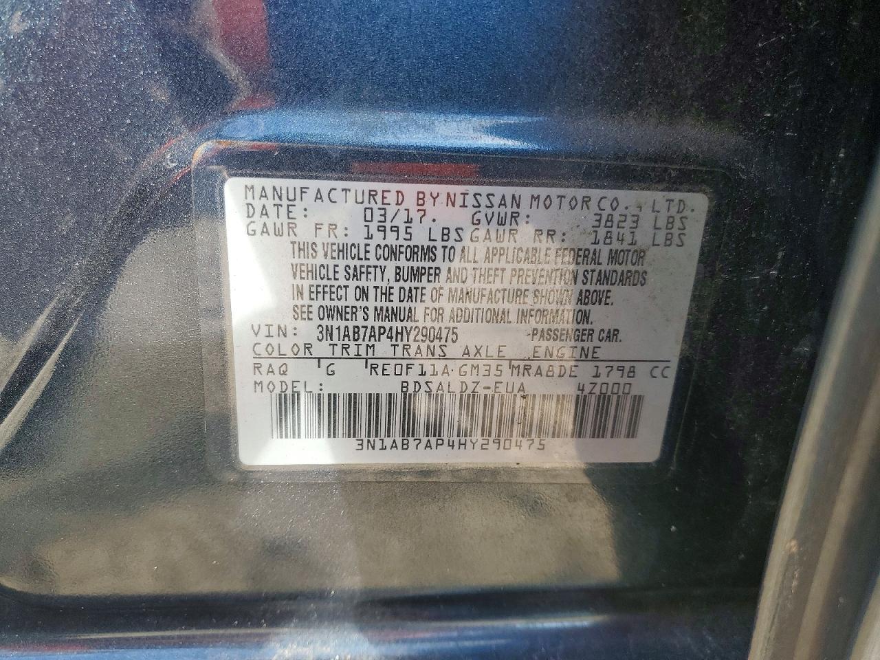 2017 Nissan Sentra s