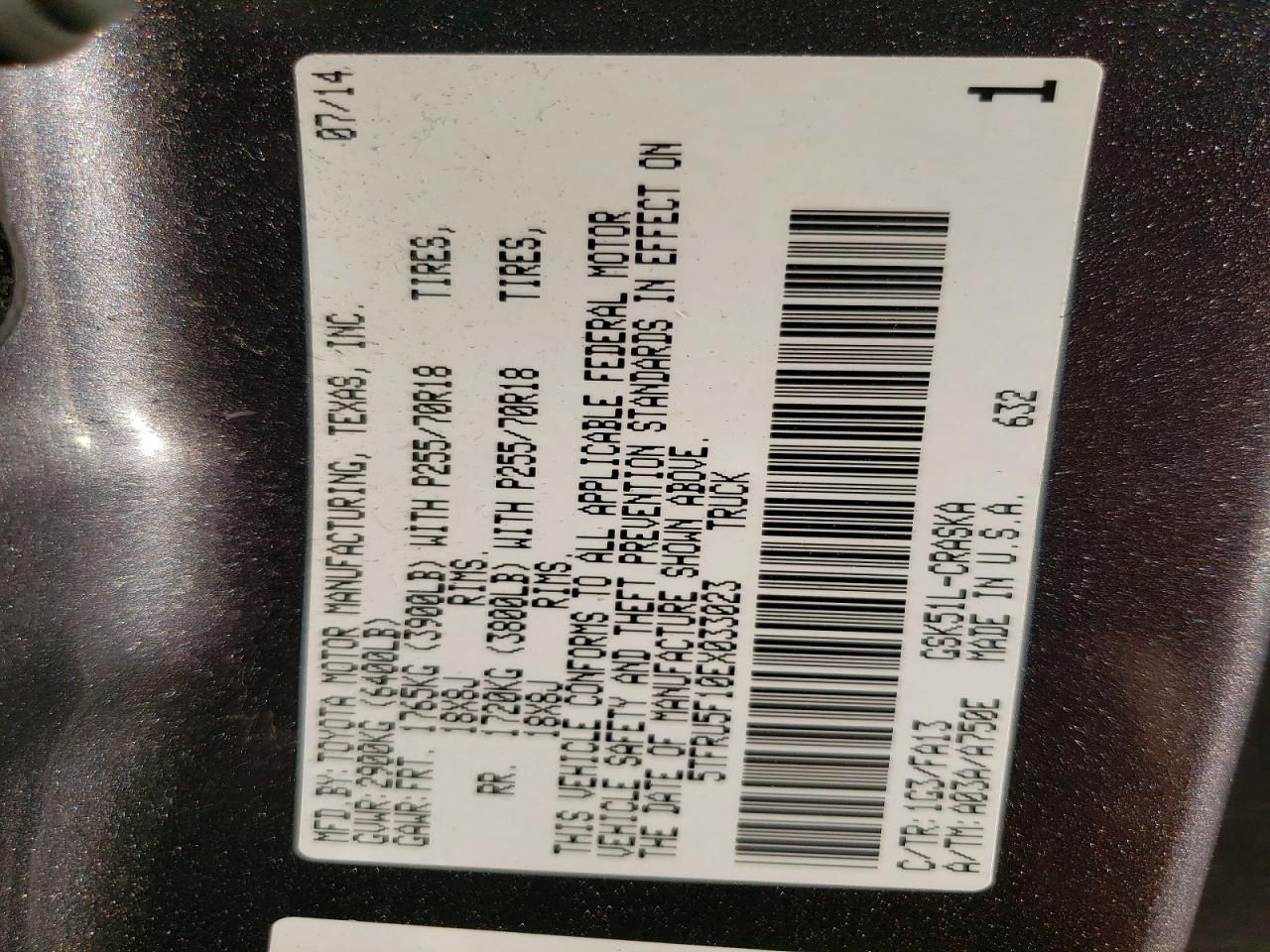 2014 Toyota Tundra Double Cab SR