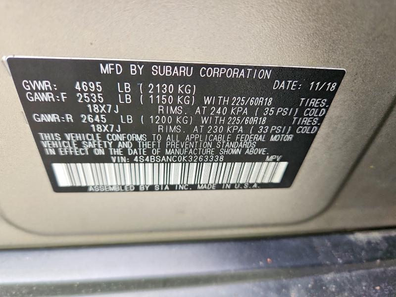 2019 Subaru Outback 2.5i Limited