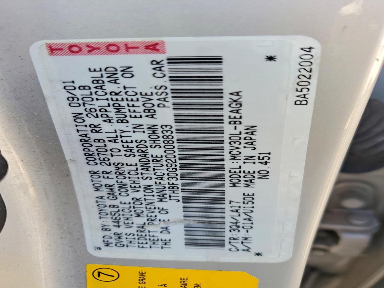 2002 Lexus Es 300