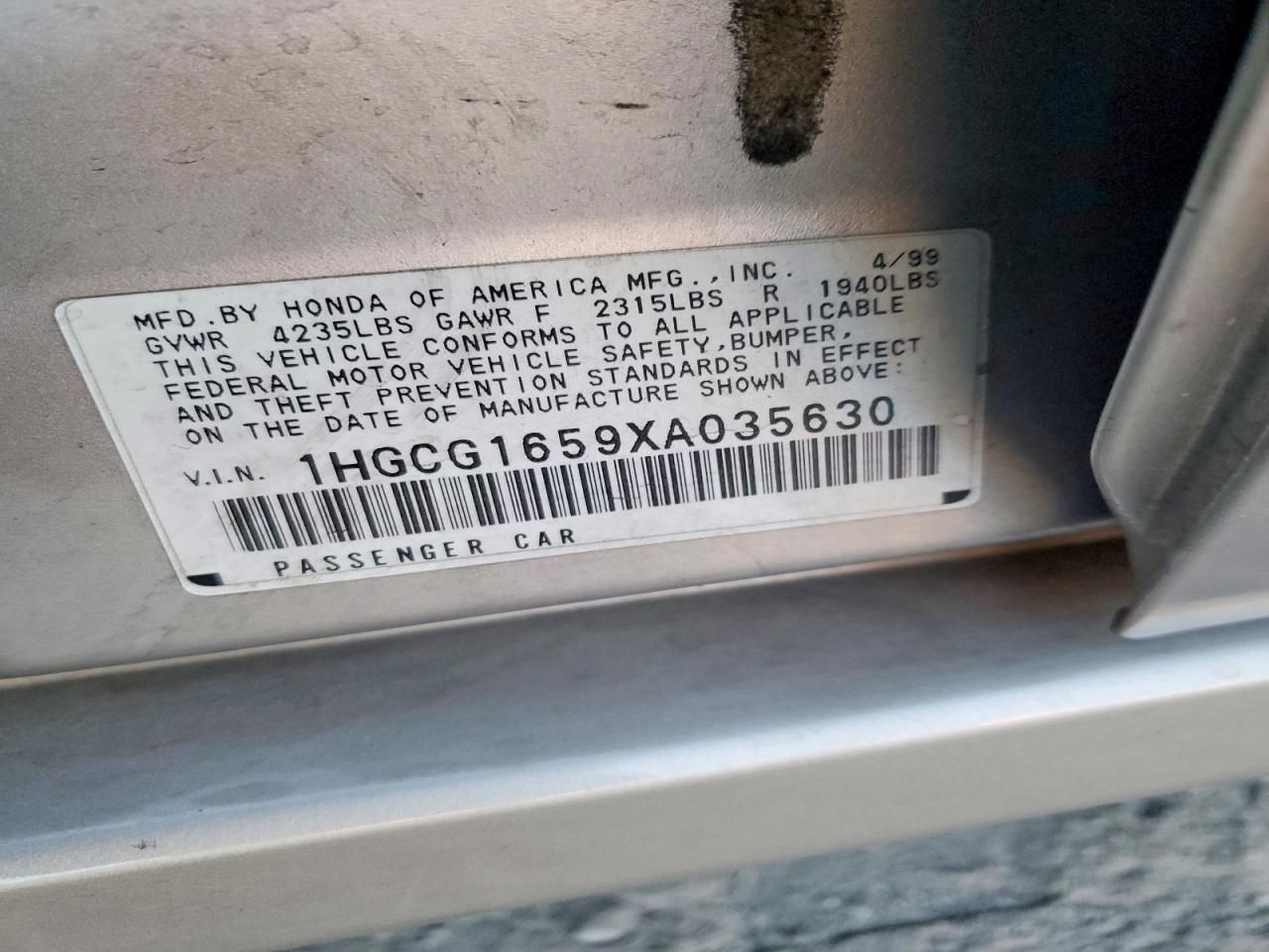 1999 Honda Accord ex