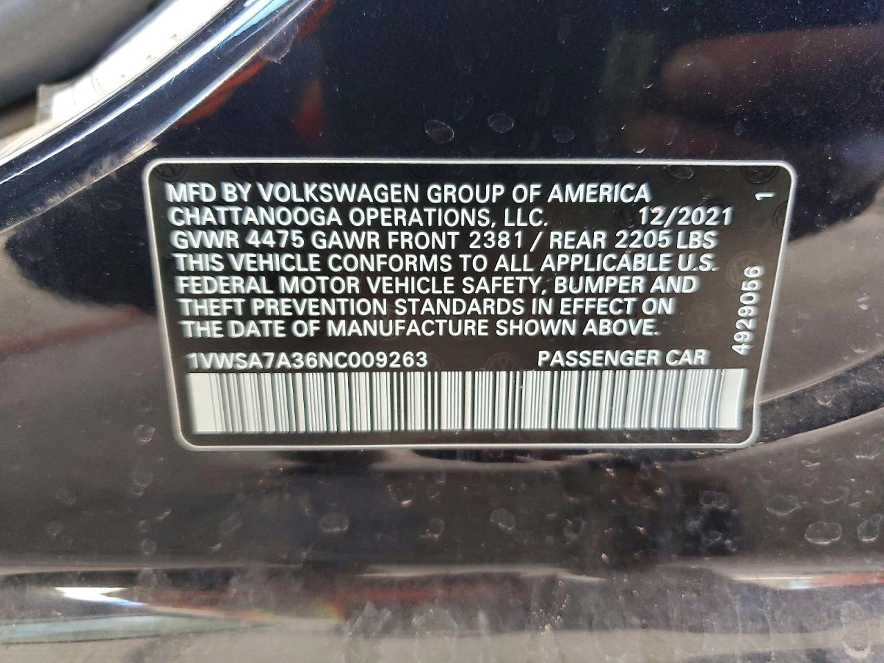 2022 Volkswagen Passat se