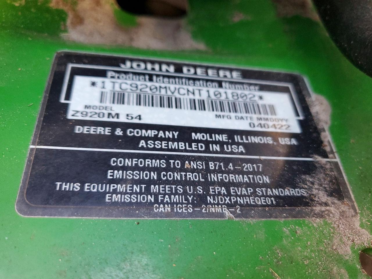 2022 John Deere Z920M