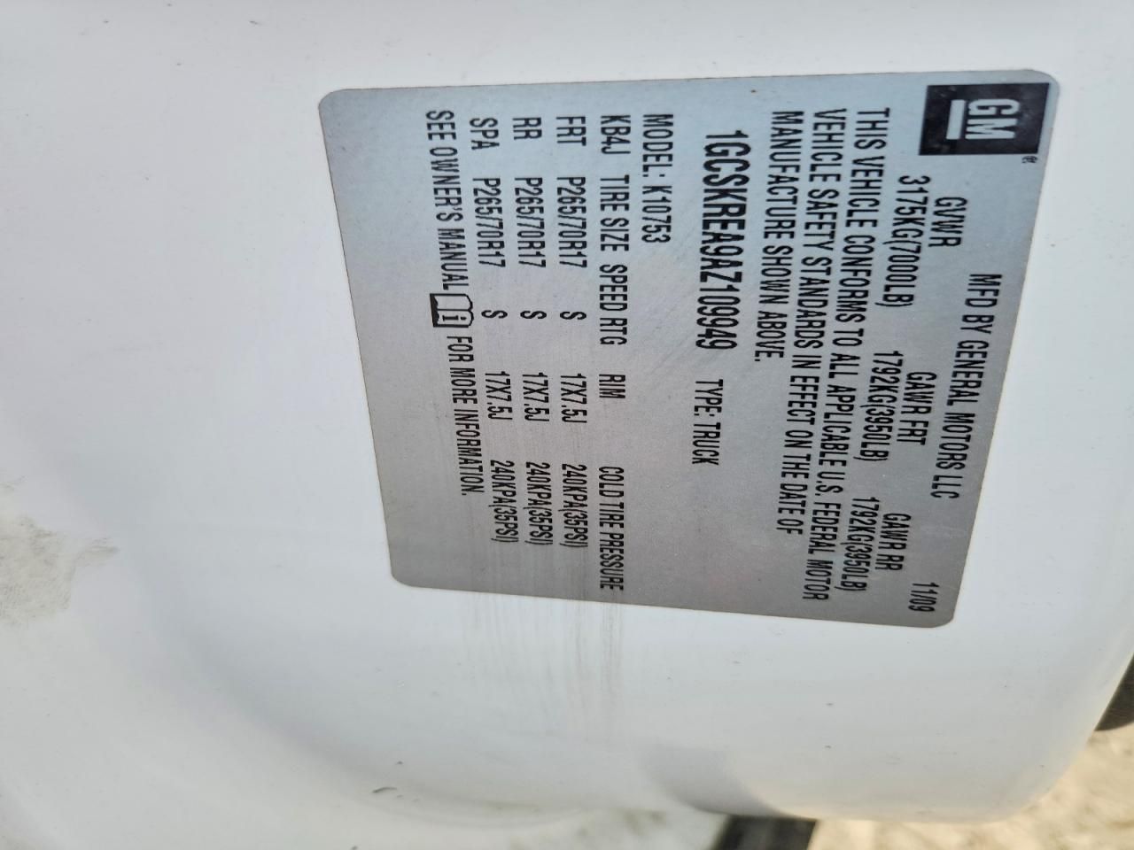 2010 Chevrolet Silverado K1500 ls