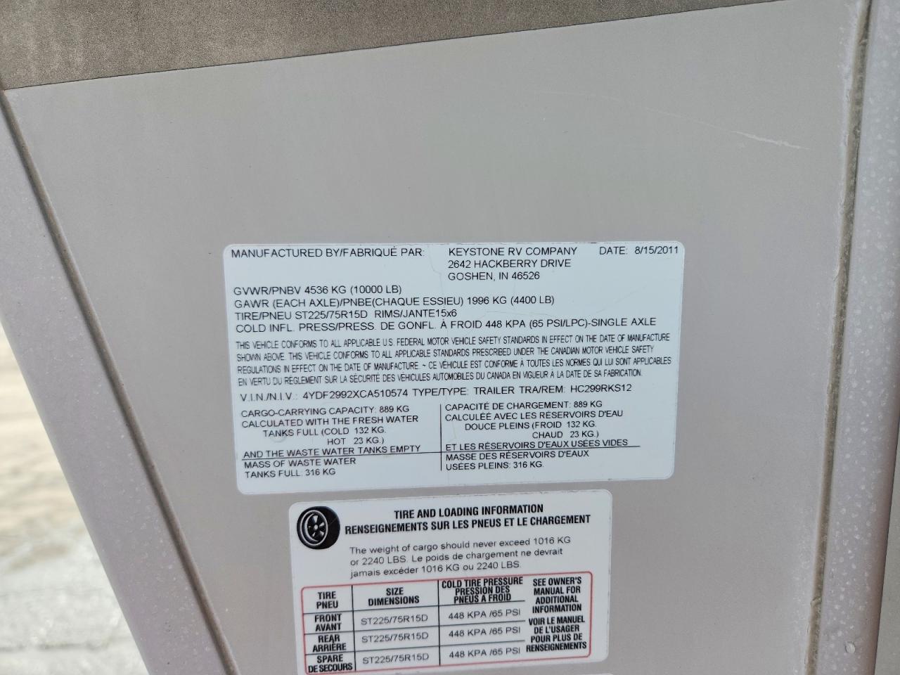 2012 Dutchmen 2012 Keystone Cougar 299RK