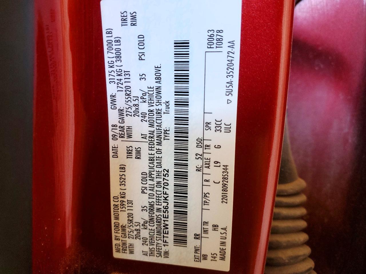 2018 Ford F150 Supercrew