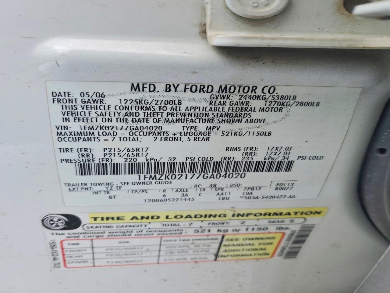 2007 Ford Freestyle sel