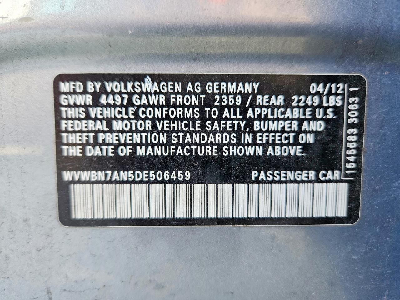 2013 Volkswagen Cc Sport