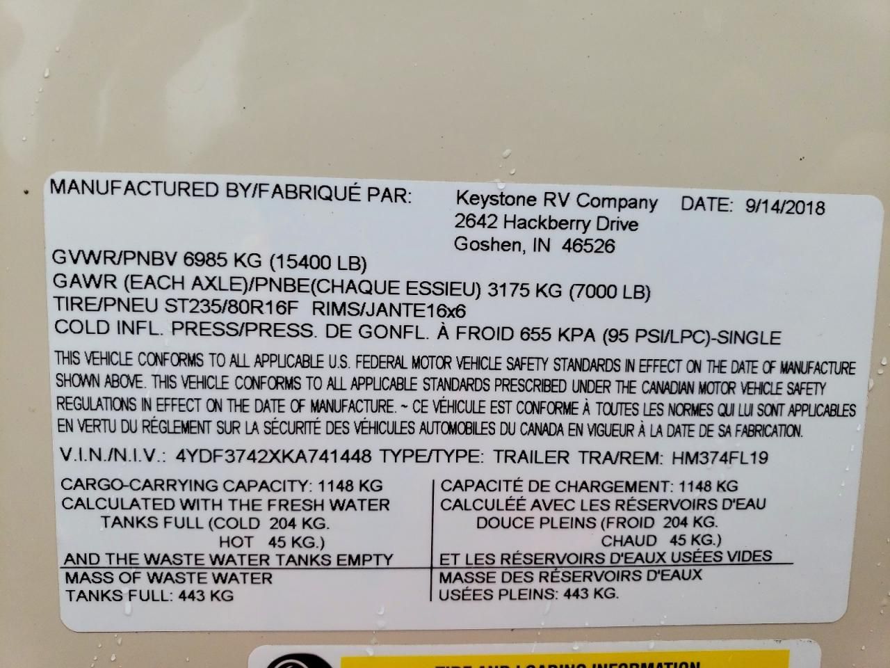 2019 Keystone Montana High Country Camper