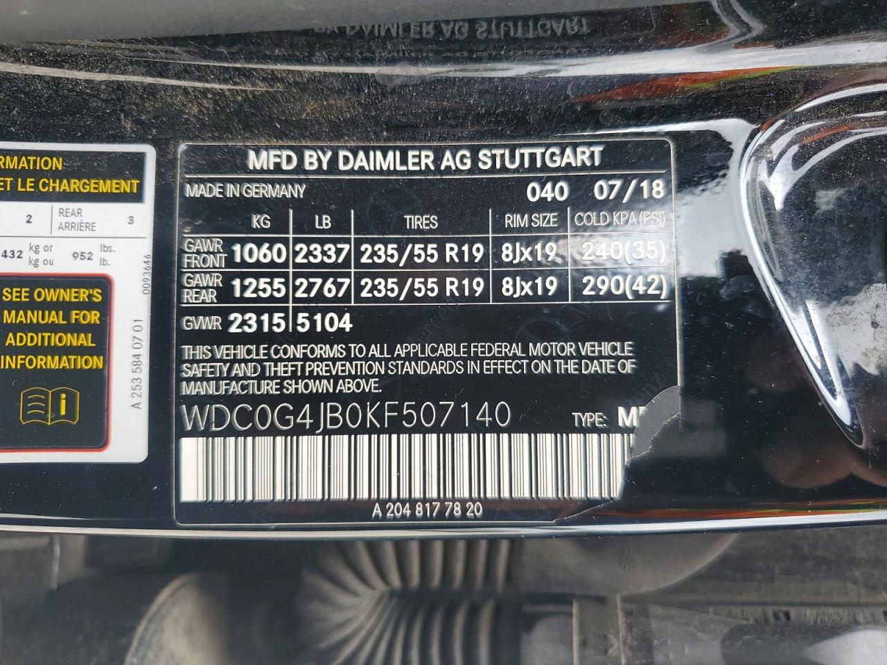 2019 Mercedes-Benz Glc 300