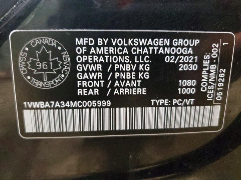 2021 Volkswagen Passat Highline