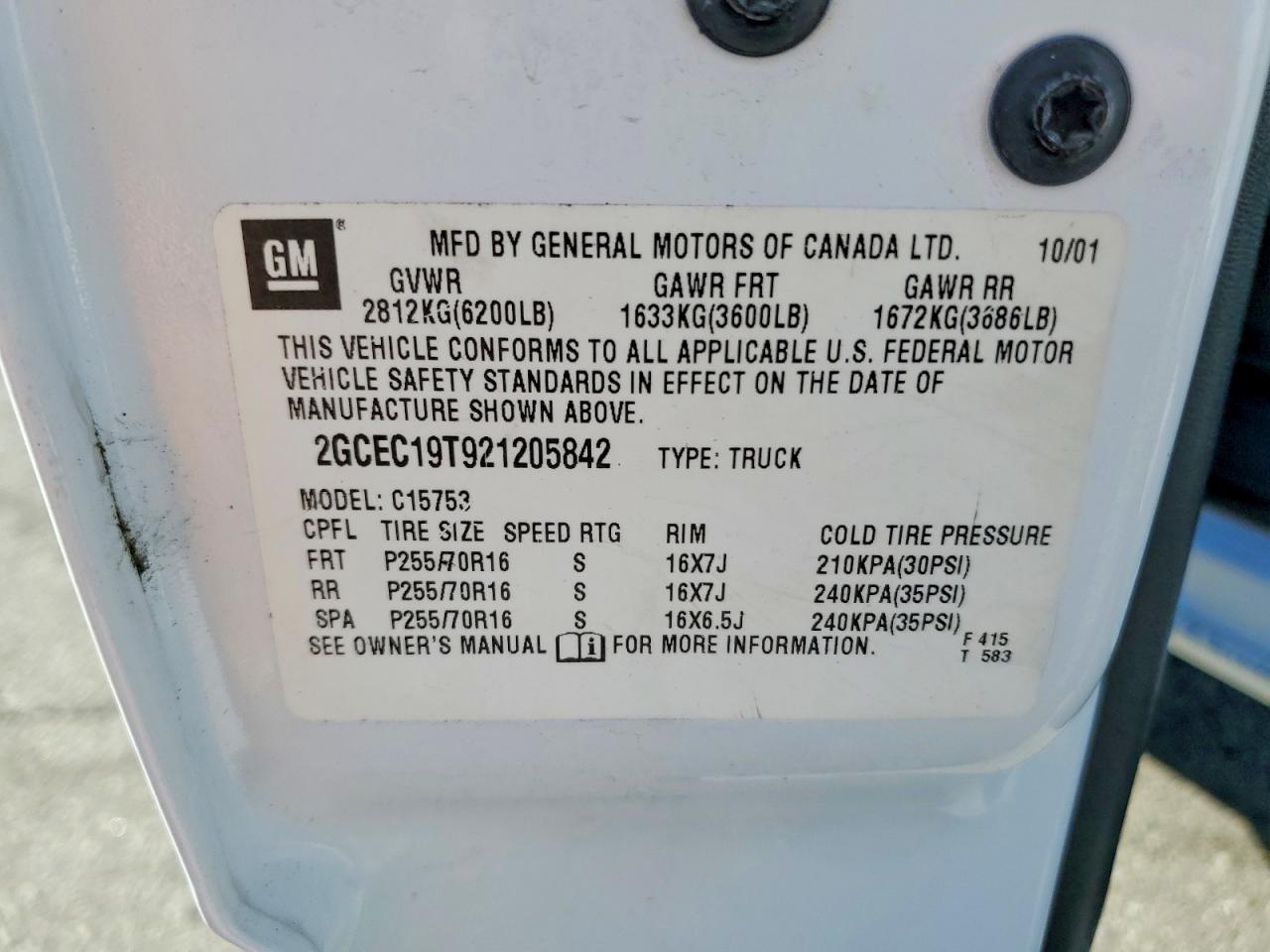 2002 Chevrolet Silverado C1500