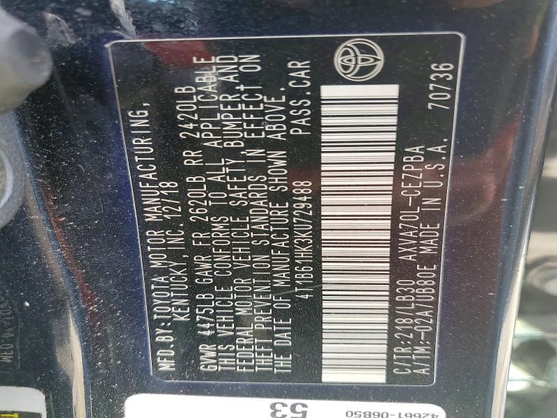 2019 Toyota Camry xse