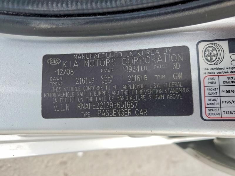 2009 KIA Spectra lx