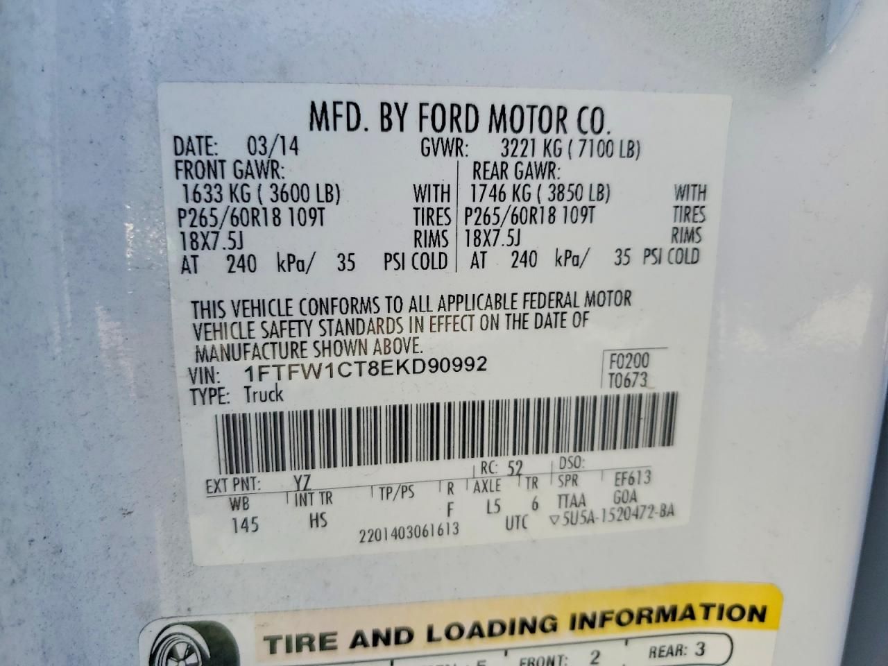 2014 Ford F150 Supercrew