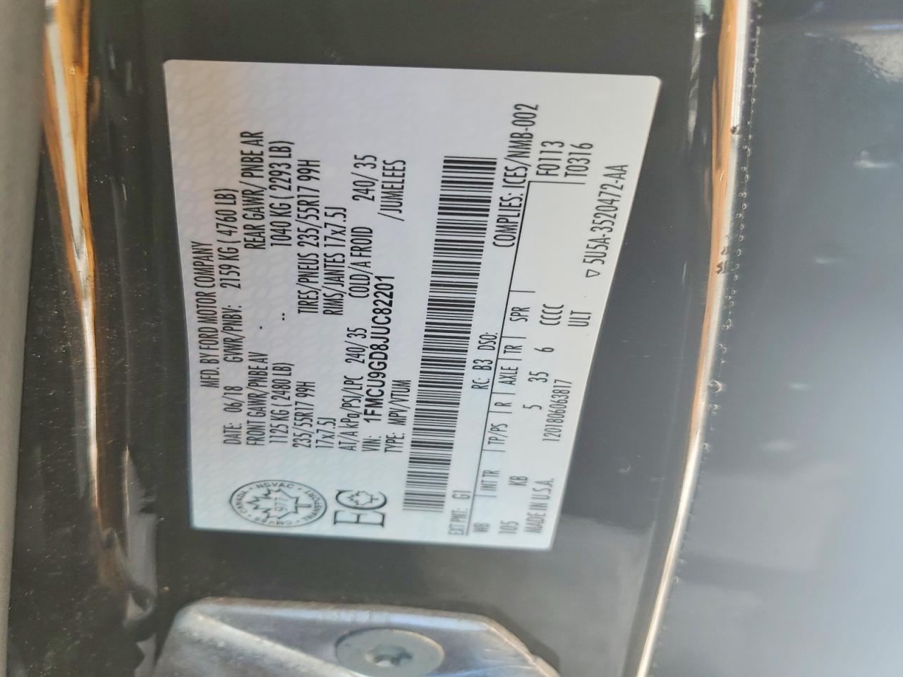 2018 Ford Escape se