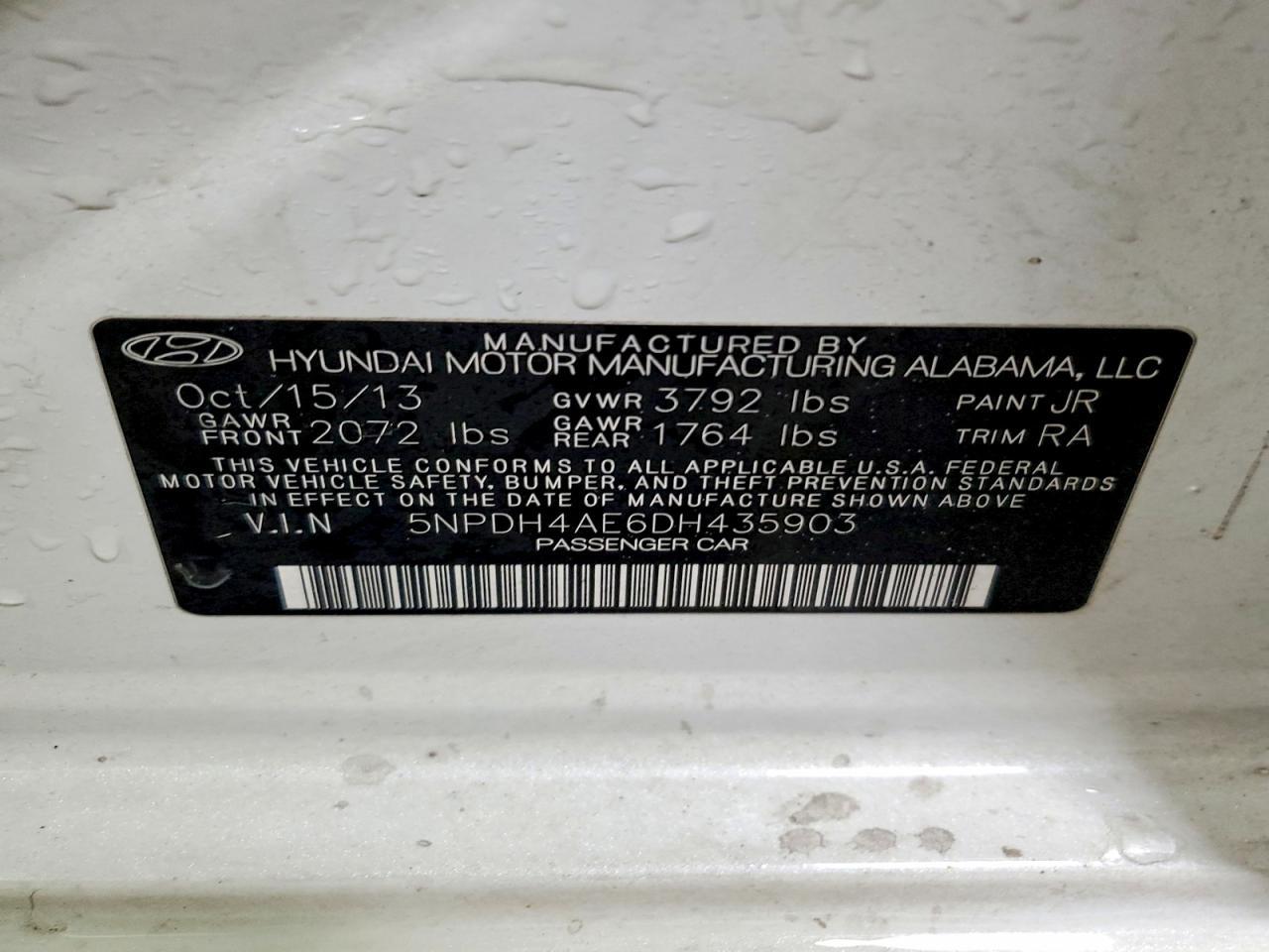 2013 Hyundai Elantra gls