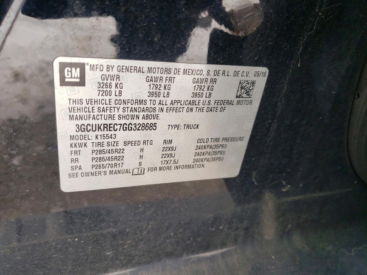 2016 Chevrolet Silverado K1500 LT