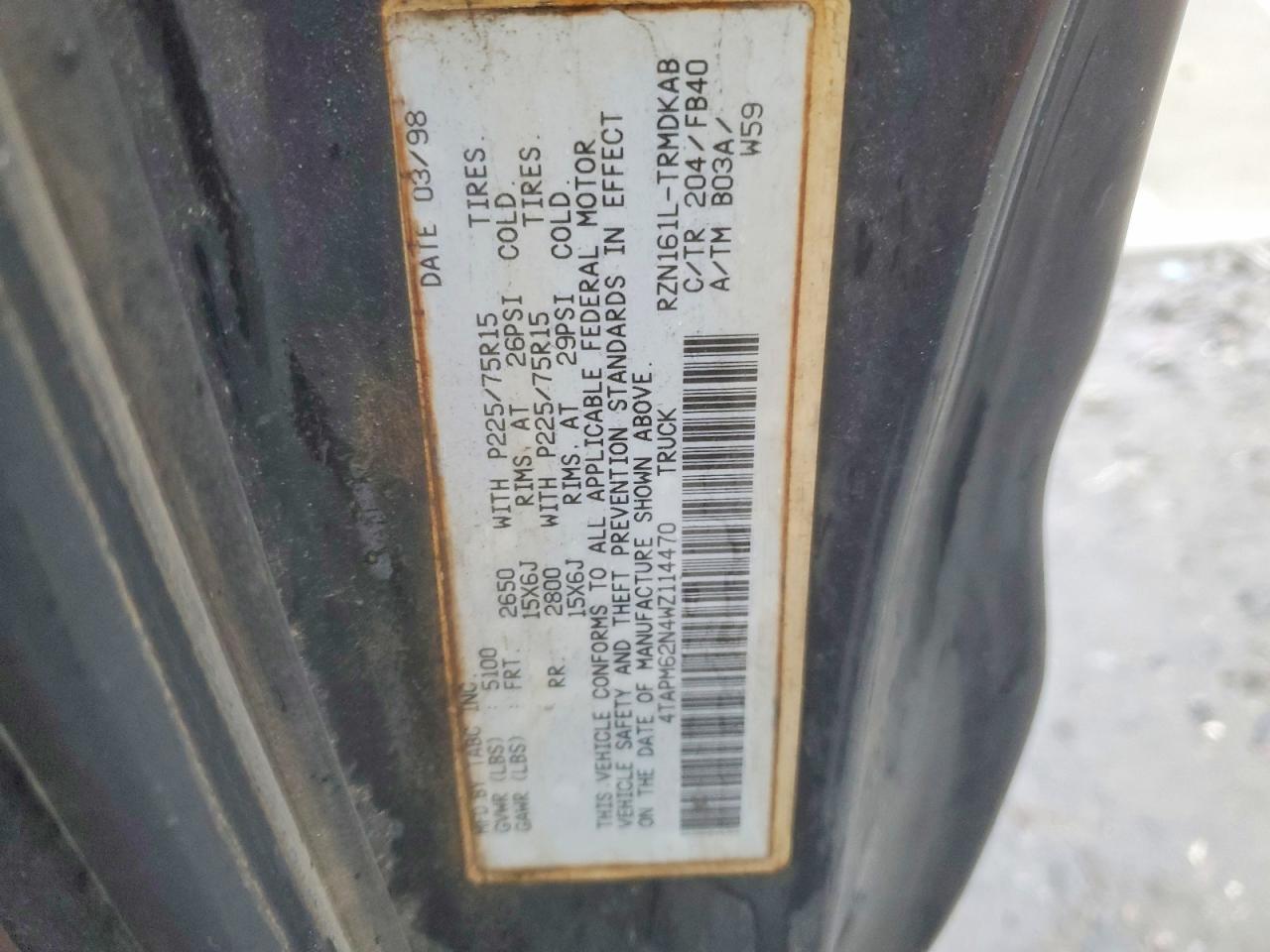 1998 Toyota Tacoma Base