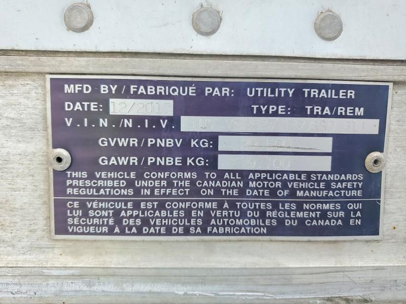 2015 Utility DRY Van Trailer