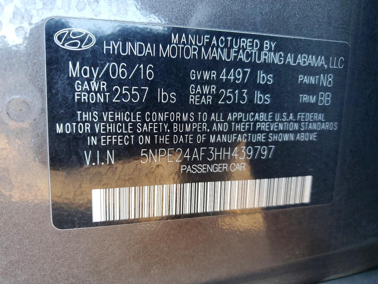 2017 Hyundai Sonata se