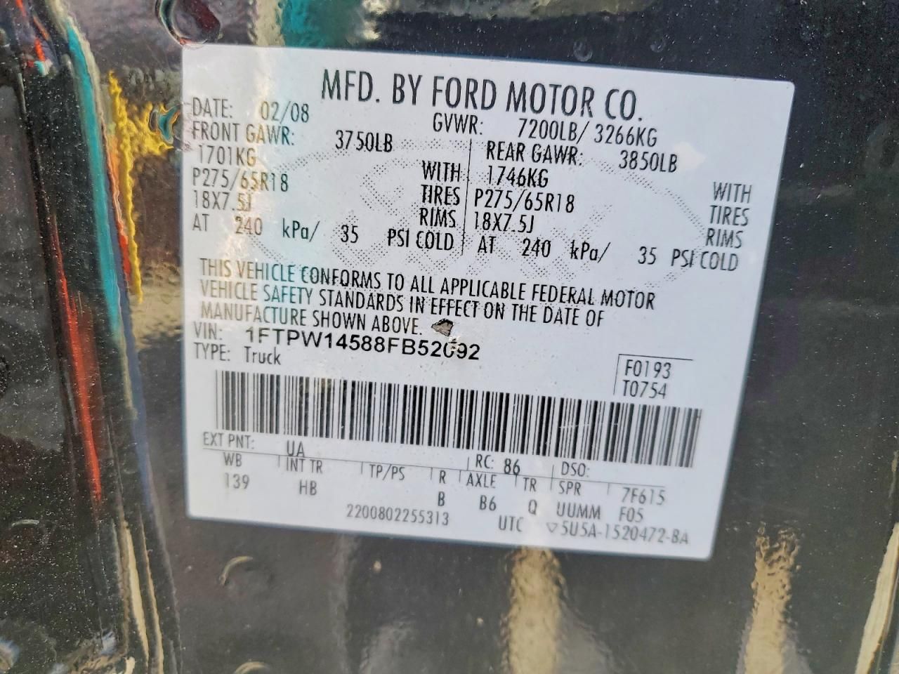 2008 Ford F150 Supercrew