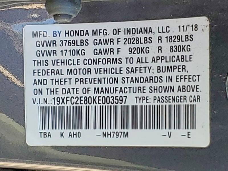 2019 Honda Civic Sport