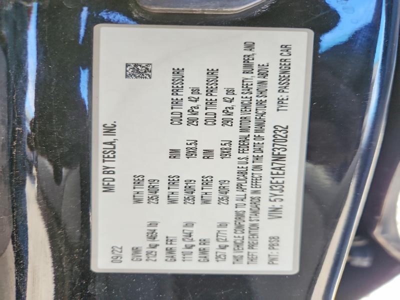 2022 Tesla Model 3