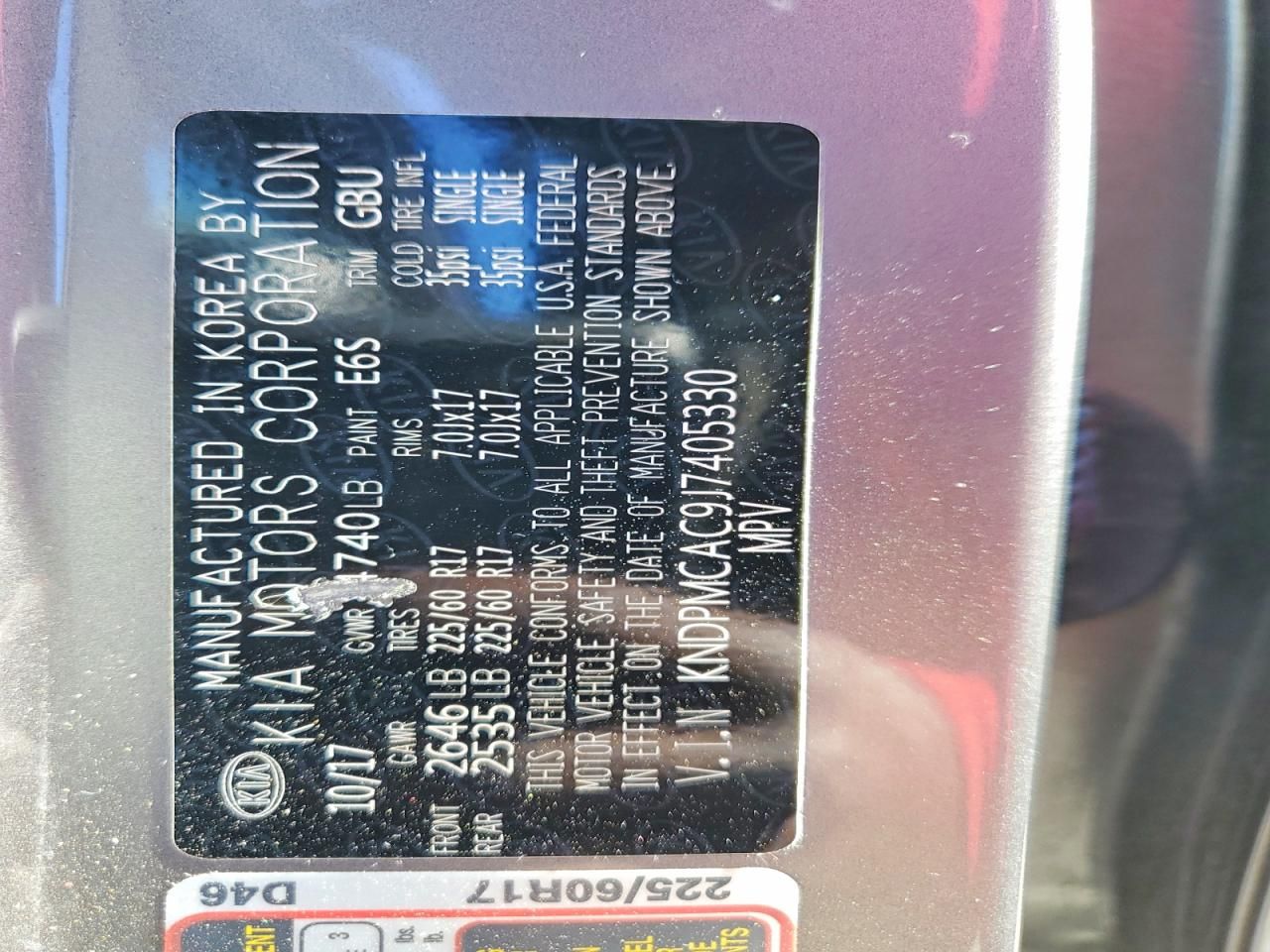 2018 KIA Sportage lx