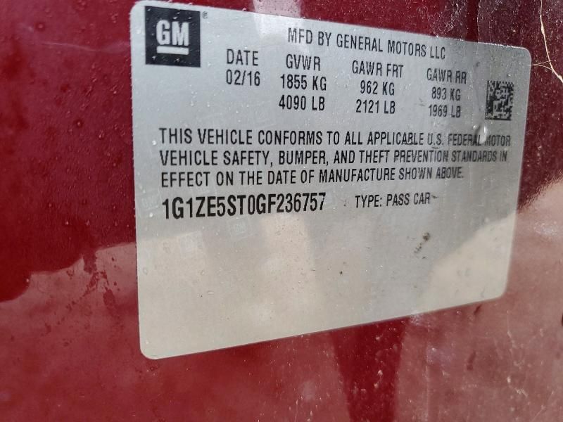 2016 Chevrolet Malibu lt