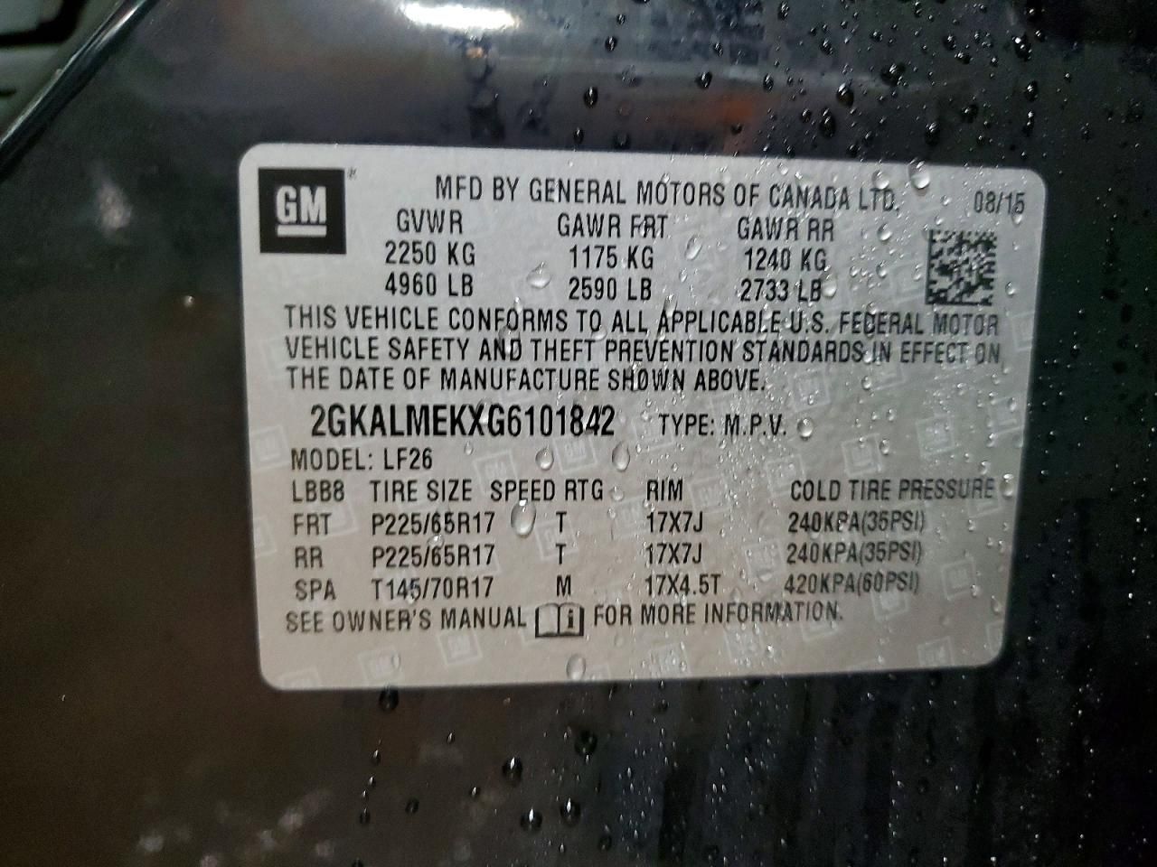 2016 GMC Terrain sle