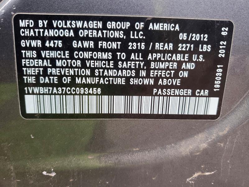 2012 Volkswagen Passat se