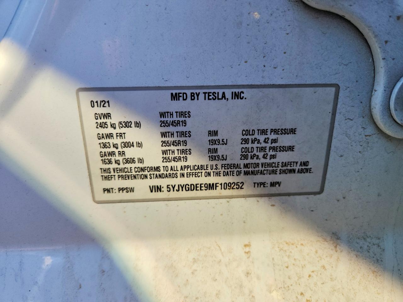 2021 Tesla Model y