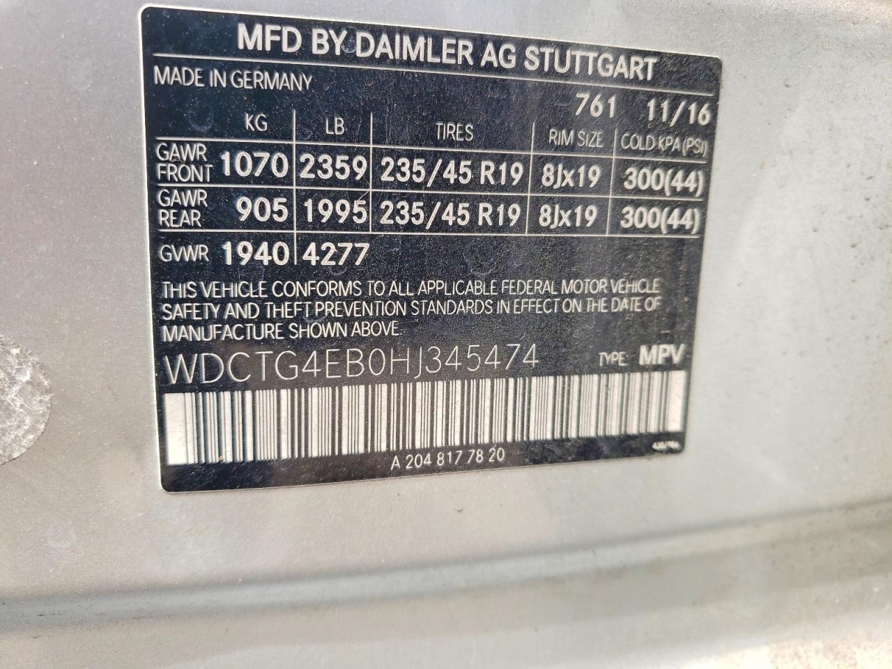 2017 Mercedes-Benz Gla 250