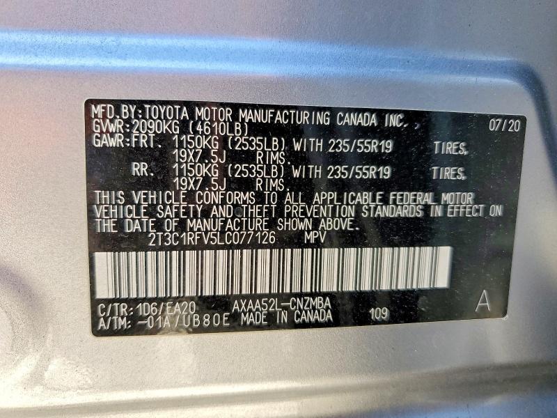 2020 Toyota Rav4 xle Premium