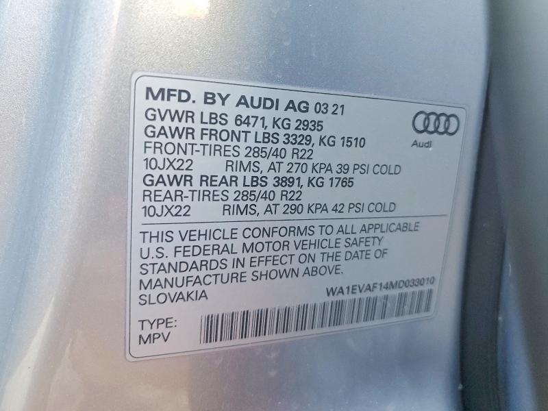 2021 Audi Q8 Premium Plus S-line