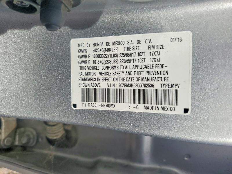 2016 Honda Cr-v ex