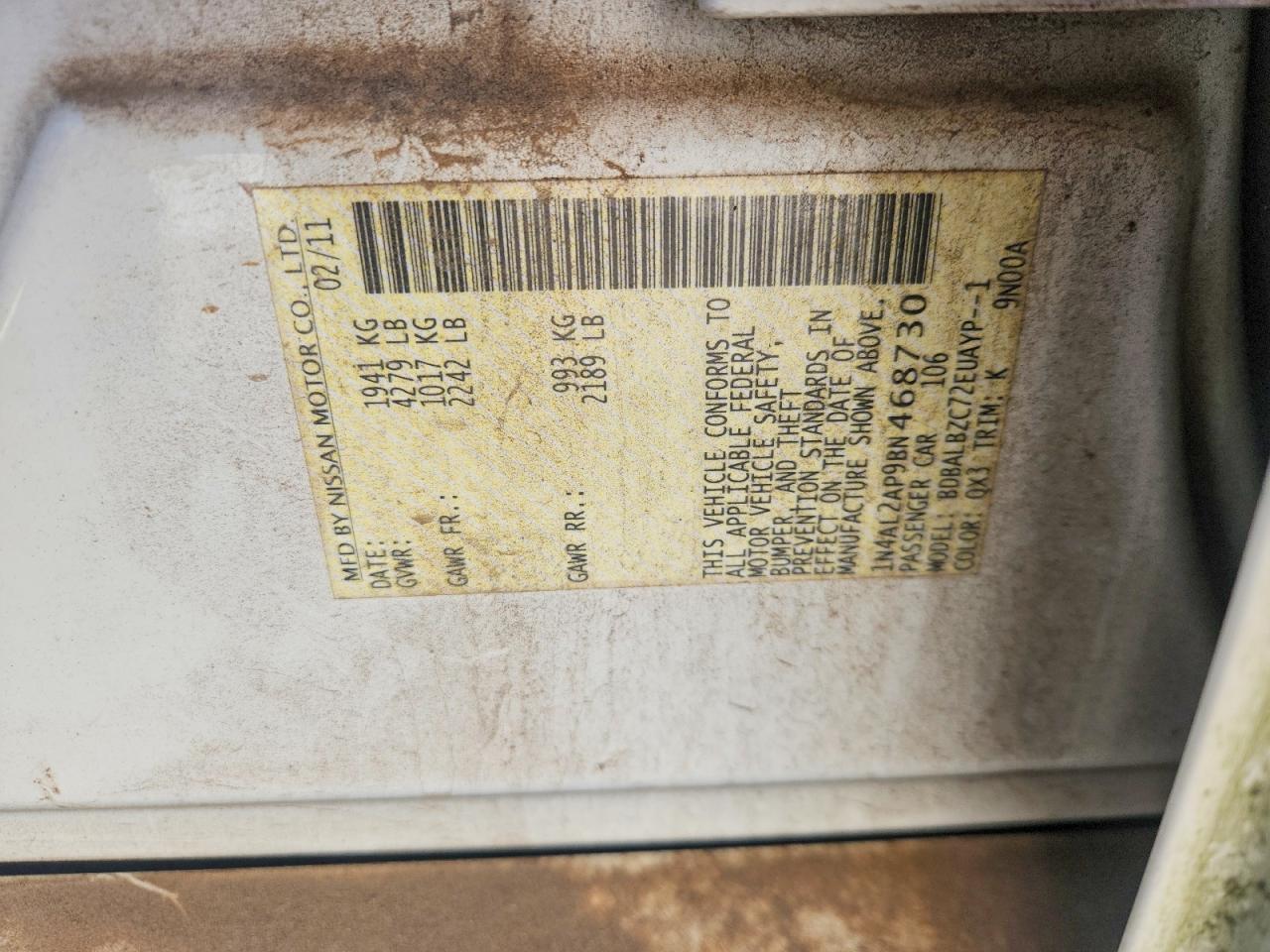 2011 Nissan Altima Base