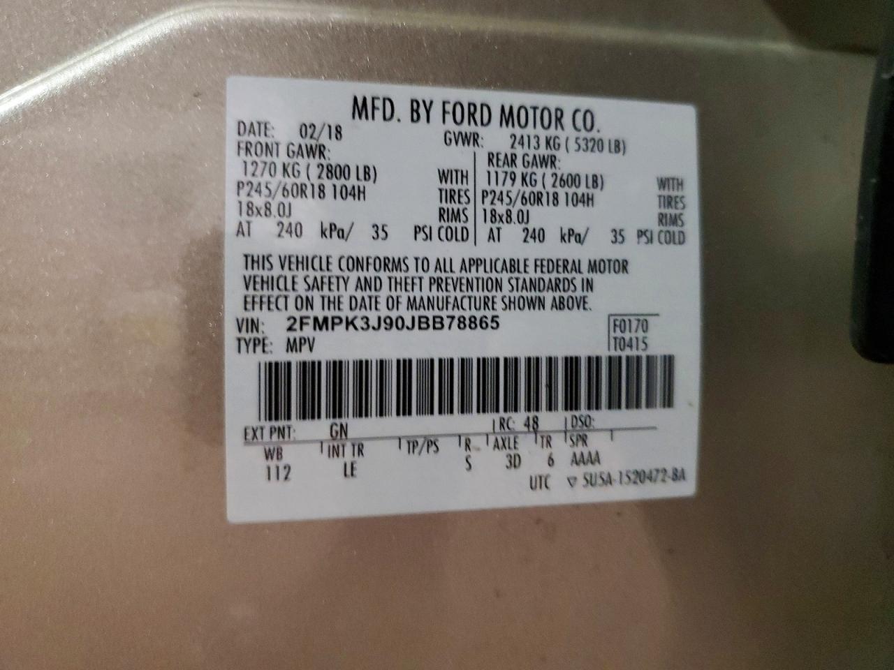 2018 Ford Edge sel