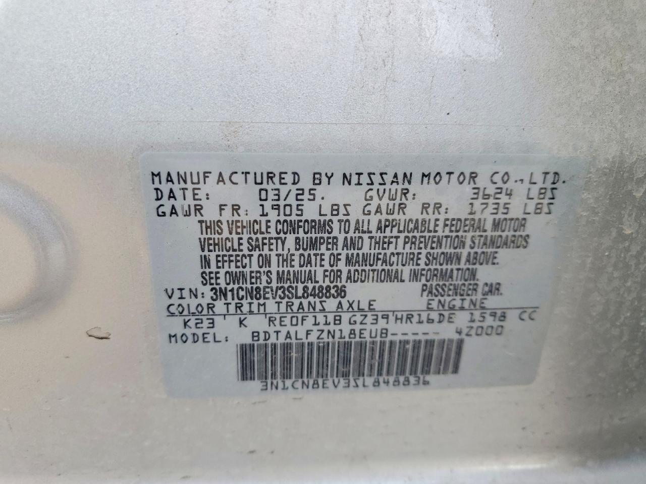 2025 Nissan Versa sv