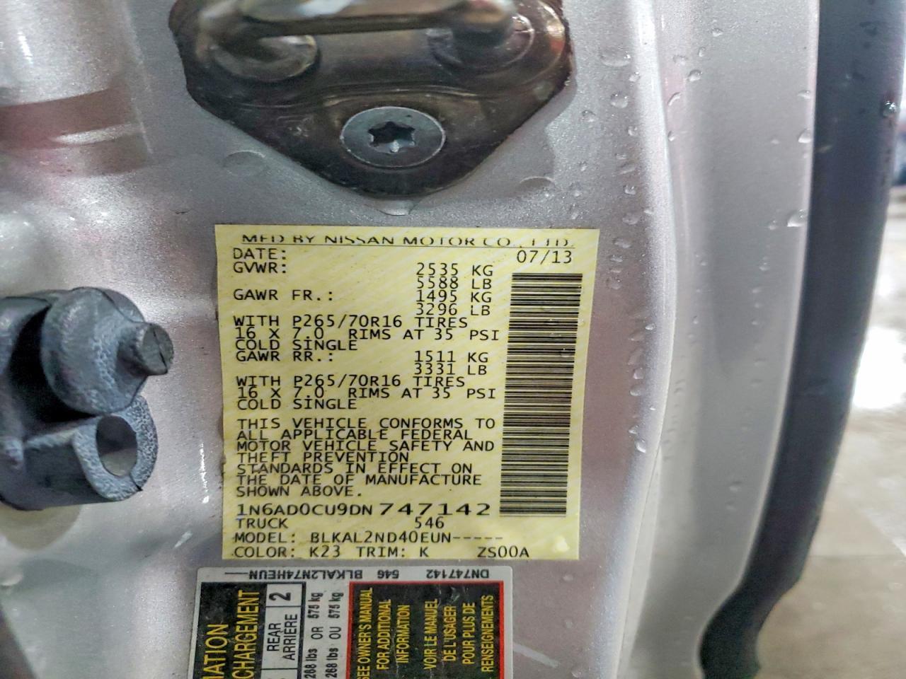 2013 Nissan Frontier SV V6