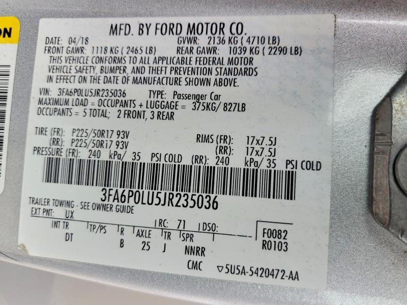 2018 Ford Fusion se Hybrid