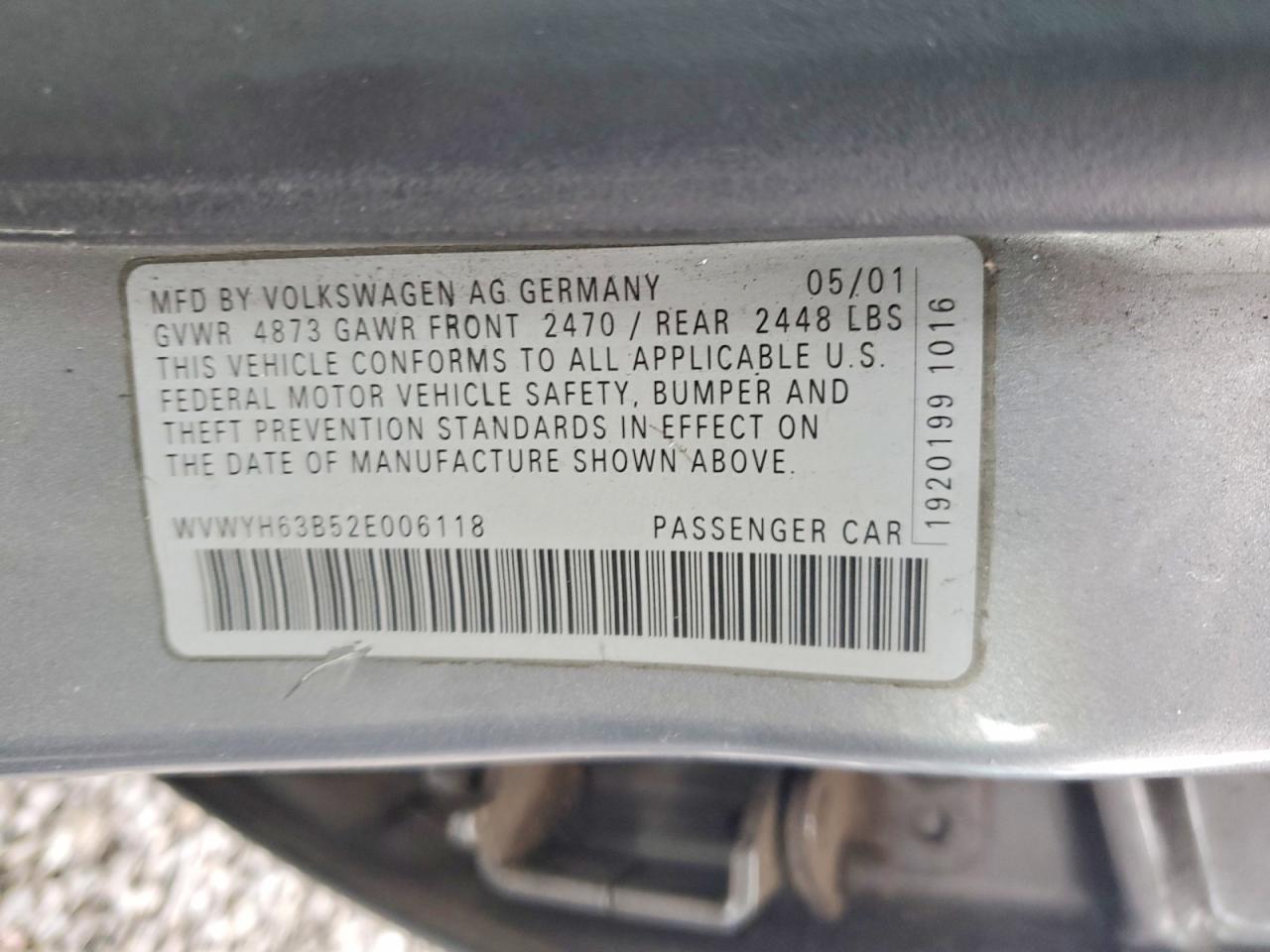 2002 Volkswagen Passat glx 4motion