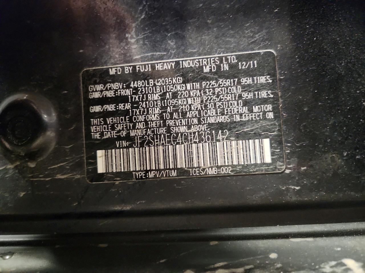 2012 Subaru Forester Limited