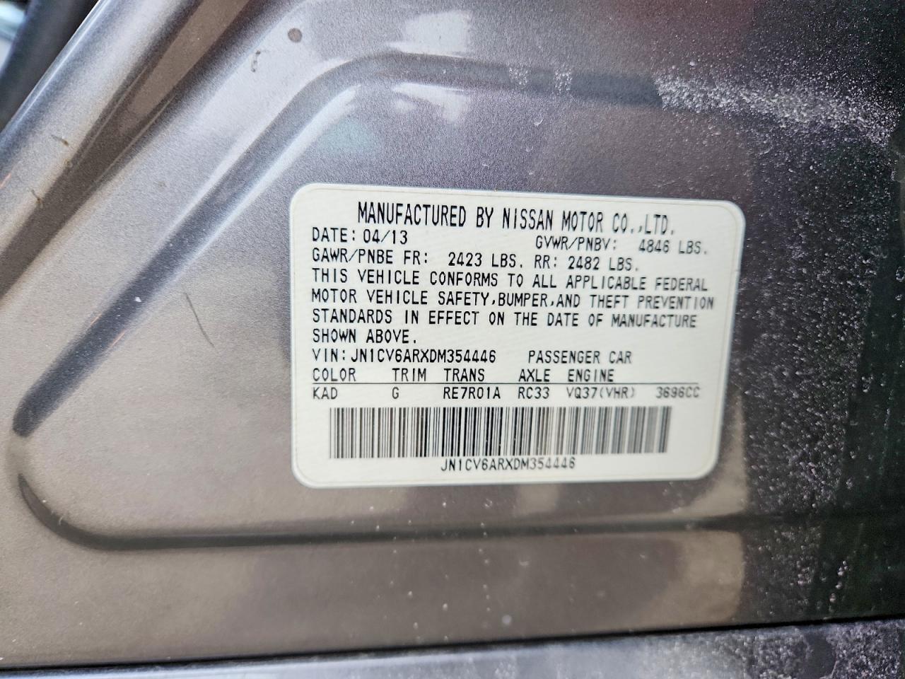 2013 Infinity G37 Sedan